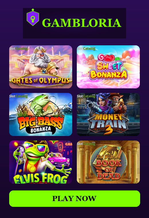 Gambloria mobile casino lobby with top pokies